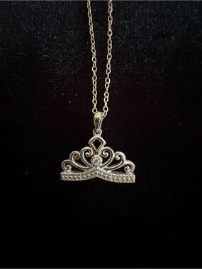 Silver Tiara Pendant Necklace - Women's Jewelry